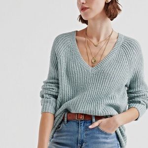 Lucky brand v neck tunic sweater